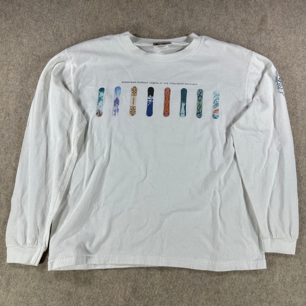 Y2K Disney Expedition Everest Forbidden Mountain Long Sleeve Shirt Youth XL